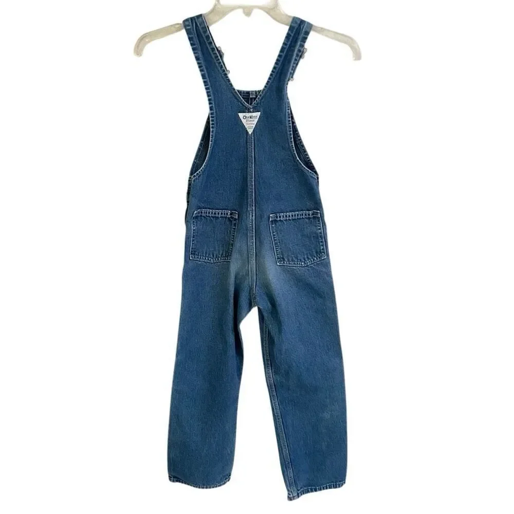 Vintage Oshkosh B’Gosh VestBak Overalls unisex 6X/7 Blue DenimCotton made in USA
